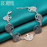 925 Silver Tree of Life Bracelet Wedding Party Jewelry