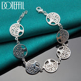 925 Silver Tree of Life Chain Bracelet for Wedding Party