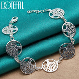925 Silver Tree of Life Chain Bracelet for Wedding Party
