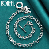 925 Silver Two Butterfly Pendant Necklace 18" Chain Wedding Engagement Jewelry