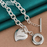 925 Silver Heart Pendant Necklace Wedding Party Charm Jewelry