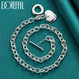 925 Silver Heart Pendant Necklace Wedding Party Charm Jewelry