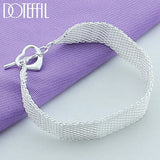 925 Silver Heart Bracelet Watchband for Women