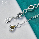 925 Silver Water Drop Zircon Bracelet For Women Wedding Jewelry