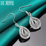 925 Silver Water Droplets Drop Earring Wedding Jewelry