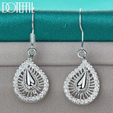 925 Silver Water Droplets Drop Earring Wedding Jewelry