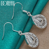925 Silver Water Droplets Drop Earring Wedding Jewelry