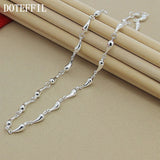 925 Silver Water Droplets 18" Necklace Wedding Jewelry