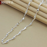 925 Silver Water Droplets 18" Necklace Wedding Jewelry