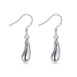 925 Silver Water Droplets Drop Earrings Wedding Engagement Party Jewelry