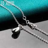 925 Silver Raindrops Pendant Necklace 18 Inch Chain