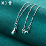 925 Silver Raindrops Pendant Necklace 18 Inch Chain