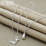 925 Silver Raindrops Pendant Necklace 18 Inch Chain