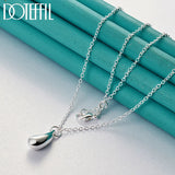 925 Silver Raindrops Pendant Necklace 18 Inch Chain
