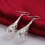 925 Silver Waterdrop Earrings Wedding Party Jewelry