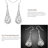 925 Silver Waterdrop Earrings Wedding Party Jewelry