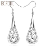 925 Silver Waterdrop Earrings Wedding Party Jewelry