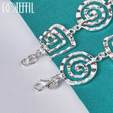 925 Silver Wave Bracelet Chain Wedding Jewelry