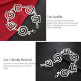 925 Silver Wave Whorl Bracelet Women Wedding Engagement