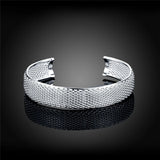 925 Silver Web Bangle Bracelet Wedding Engagement Jewelry