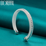 925 Silver Woven Mesh Bangle Wedding Charm Jewelry
