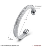 925 Silver Woven Mesh Bangle Bracelet Wedding Engagement Charm Party Jewelry