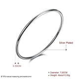 925 Sterling Solid Silver Bracelet for Women Wedding Engagement Jewelry