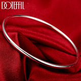 925 Sterling Solid Silver Bracelet for Women Wedding Engagement Jewelry