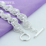 925 Sterling Silver Charm Bracelet Jewelry For Women Gift Party