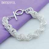 925 Sterling Silver Charm Bracelet Jewelry For Women Gift Party