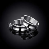 925 Sterling Silver Women Hoop Earrings Christmas Party Wedding Jewelry