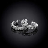 925 Silver Earrings Round Stud Earrings for Women Christmas Party Jewelry
