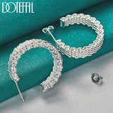 925 Silver Round Stud Earrings for Women