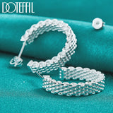 925 Silver Round Stud Earrings for Women