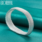 925 Sterling Silver Braided Bangle for Wedding Engagement Party