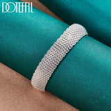 925 Sterling Silver Braided Bangle for Wedding Engagement Party