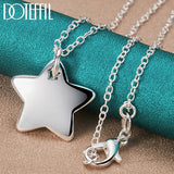 925 Silver Star Pendant Necklace 18-30 Chain