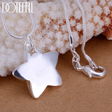 925 Silver Star Pendant Necklace 18-30 Chain
