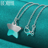 925 Silver Star Pendant Necklace 18-30" Chain Charm Jewelry