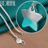 925 Silver Star Pendant Necklace 18-30 in Chain Woman Man Charm Jewelry