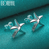925 Sterling Silver Starfish Earrings Wedding Jewelry Christmas Gift