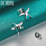925 Sterling Silver Starfish Earrings Wedding Jewelry Christmas Gift