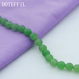 Green Agate Bracelet 925 Sterling Silver Buckle For Women