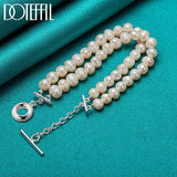 Natural Freshwater Pearl 925 Silver Bracelet for Women