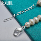 8mm Pearl Bracelet 925 Sterling Silver Buckle For Woman Charm