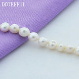 8mm Pearl Bracelet 925 Sterling Silver Buckle For Woman Charm