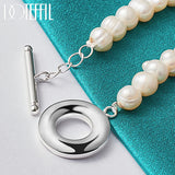 Natural Freshwater Pearl 925 Sterling Silver Bracelet For Women Wedding