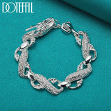 Dragon Bracelet 925 Sterling Silver Bangle Cuff for Men Women