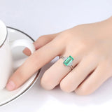 Lady Green CZ Wedding Bands Ring VB308