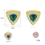 925 Silver Opal Stud Earrings CZ Wedding Party Accessories